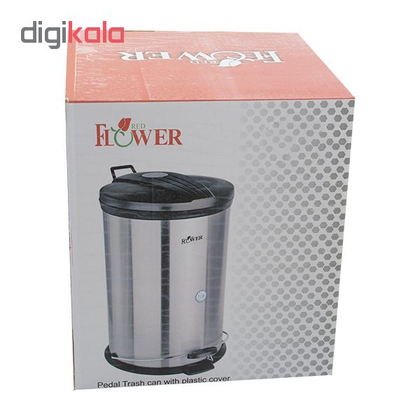 سطل زباله پدالی ردفلاور مدل flrp015 ظرفیت 15 لیتر - تصویر 3
