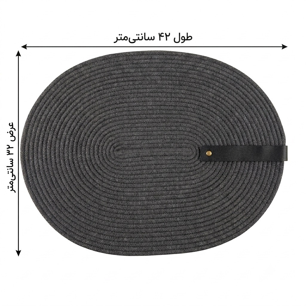 زیربشقابی و زیرقابلمه ای مدل بیضی چرمی - تصویر 5