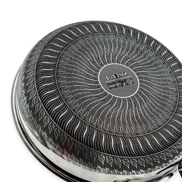 تابه استیل طرح لیزری سایز 22 - تصویر 6