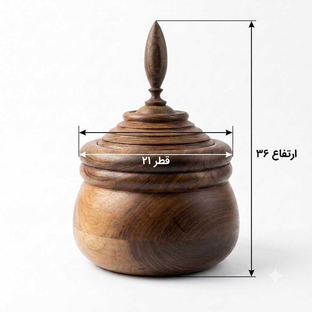 شکلات خوری چوبی مدل گردو کد 2020 - تصویر 2