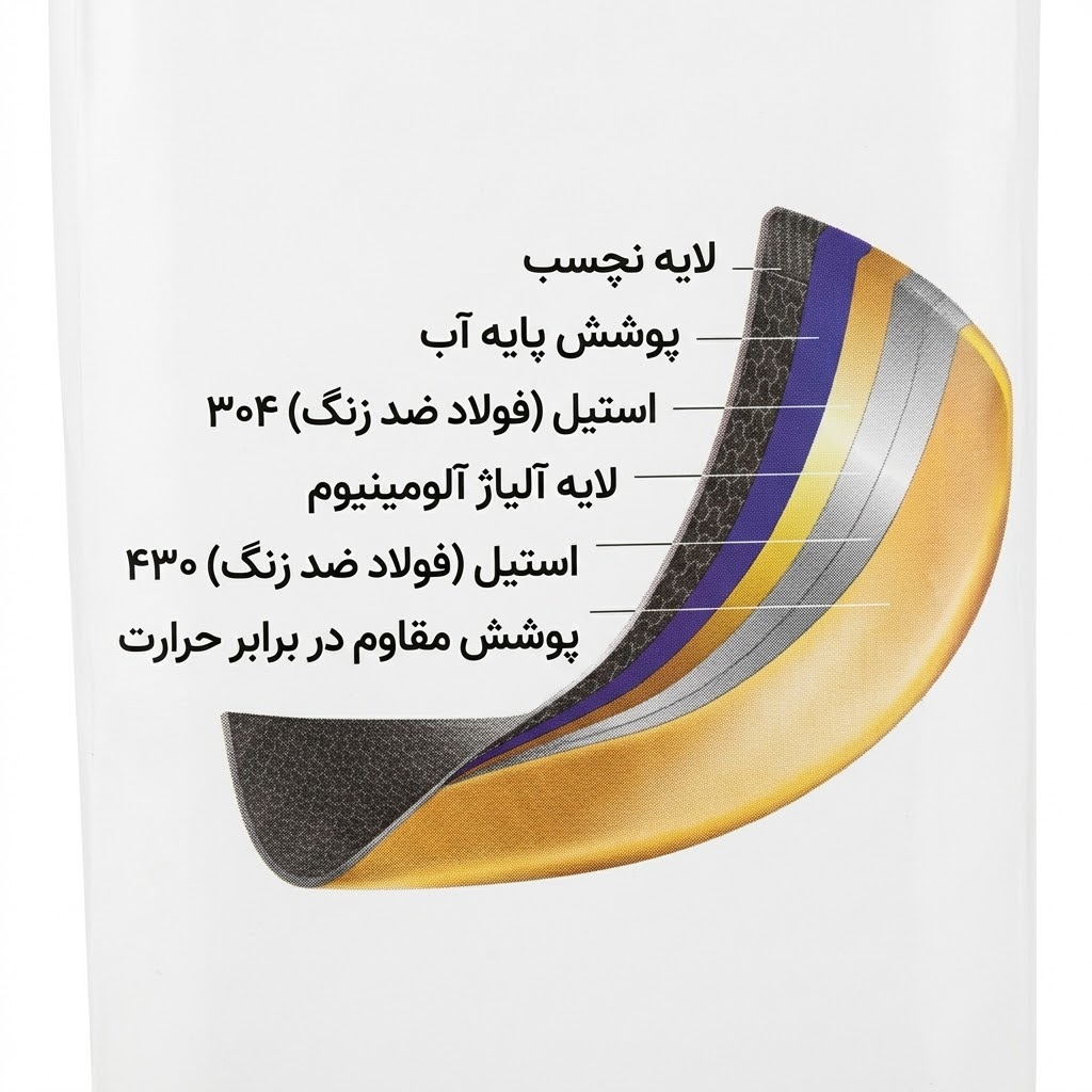 تابه استیل مدل لیزری کرکماز سایز 24 - تصویر 5