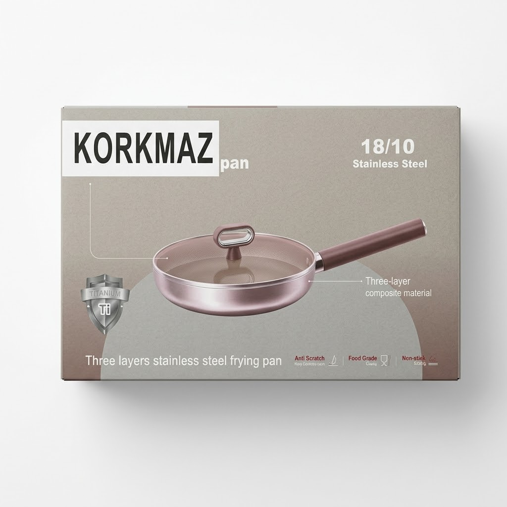 تابه استیل مدل لیزری کرکماز سایز 24 - تصویر 4