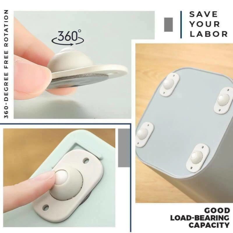 چرخ مخفی گردان مدل PN-673 بسته 4 عددی - تصویر 4