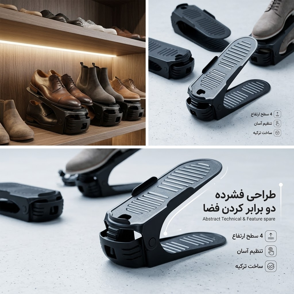 نظم دهنده کفش دونیا مدل تنظیم شونده متحرک - تصویر 2