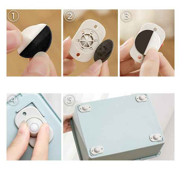 چرخ مخفی گردان مدل PN-673 بسته 4 عددی - تصویر 3
